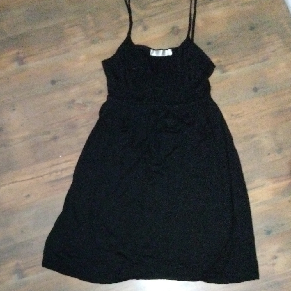 Lush Black Dress with Spaghetti Straps